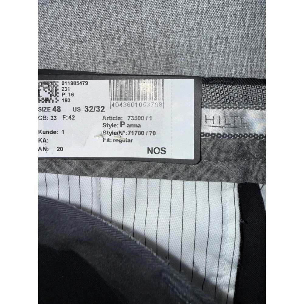 New Hiltl Parma Mens Regular Fit Trousers‎ Chino Black Size 32X32 48